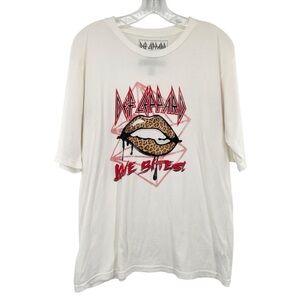 Original Retro Brand Def Leppard Lips T-Shirt Oversized